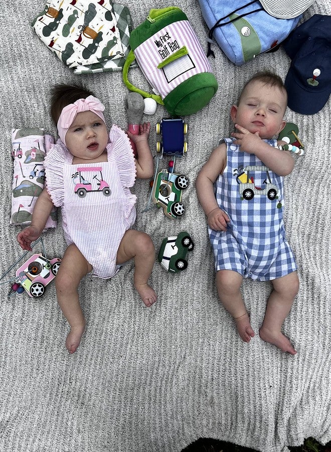 mud pie Mud-Pie Baby Girl Golf Cart Bubble, Pink, 3-6M - Image 4