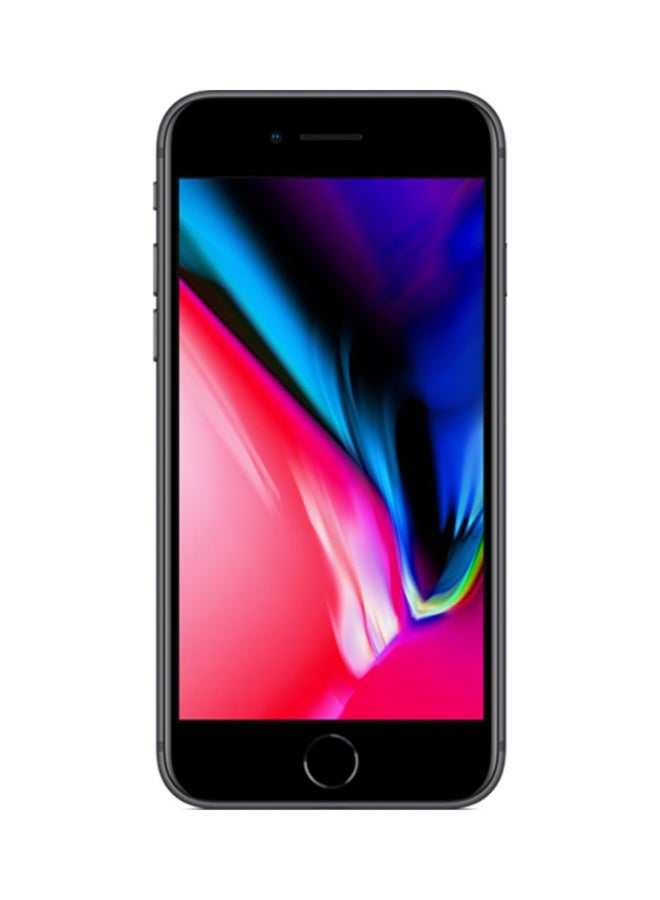ابل  مُجدد - هاتف آيفون 8 ومزود بذاكرة داخلية سعة 64 جيجابايت ويدعم تقنية 4G LTE مع تطبيق فيس تايم، لون رمادي فلكي - Image 2