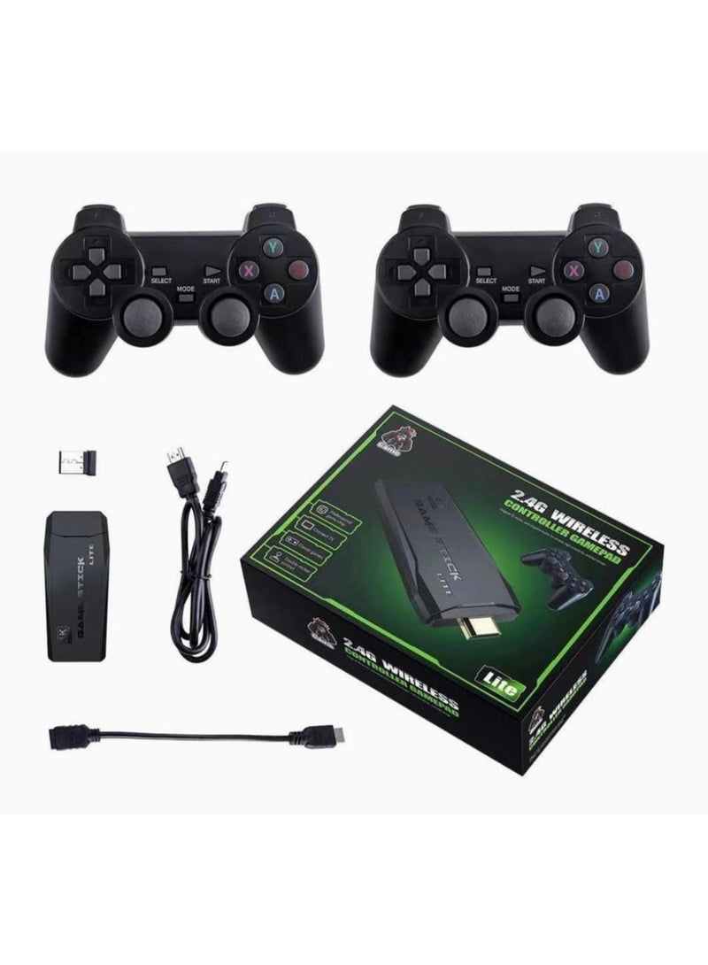 Retro Game Console 64G, 10000+ HD Classic Games, HDMI Output TV Video Game Stick with Dual 2.4G Wireless Controllers - Image 1