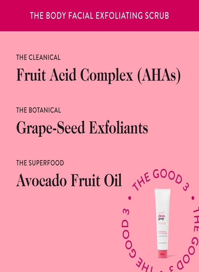 good.clean.goop beauty The Body Facial Exfoliating Scrub | Body Exfoliant & Cleanser for Glowing Skin | AHAs, Grape-Seed Exfoliant & Avocado Fruit Oil | Dead Skin Remover | Cruelty-Free & Vegan | 5 oz - Image 3