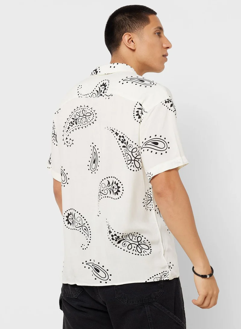 JACK & JONES Abstract Printed Regular Fit Shirt
