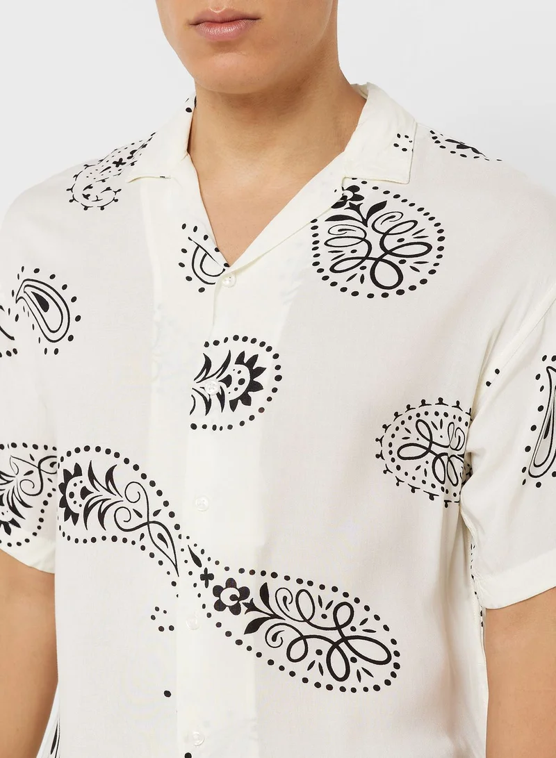 JACK & JONES Abstract Printed Regular Fit Shirt