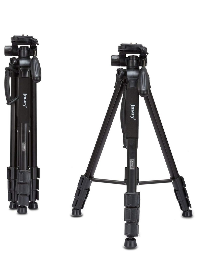 Jmary KP-2254 Professional Aluminum Tripod Monopod for All DSLR Cameras (Black) KP-2254  - Image 1