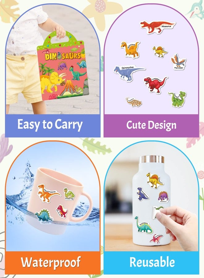 Benresive Reusable Sticker Book for Toddlers 2-4 Years, Fun Travel Stickers for Kids, Waterproof Sticker Books for Toddlers 1-3, Crafts Activities for Todddlers 1-3 2-4 3-5 - Dinosaurs - Image 5