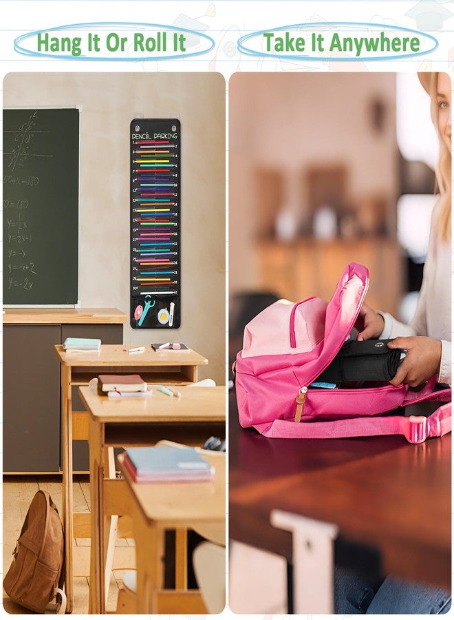 Loghot 32-Pocket Pencil Parking for Classroom, Hanging Pencil Holder Wall Organizer, Numbered Portable Pencil Parking Pocket Chart for Classroom Organization, School Storage Supplies - Image 5