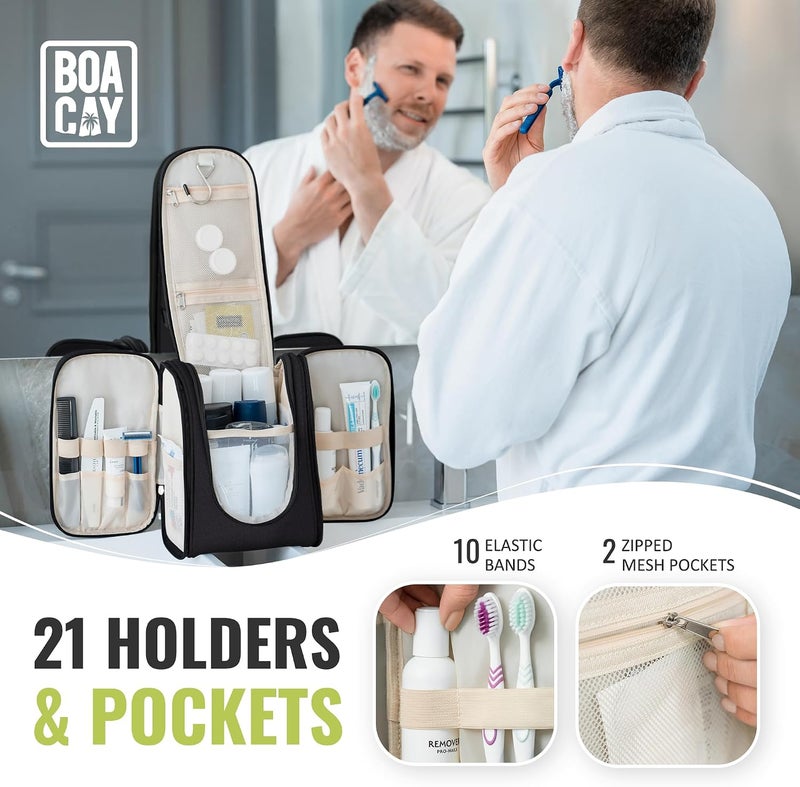 BOACAY Extra Large Hanging Travel Toiletry Bag for Women & Men, Makeup Bag - Image 4