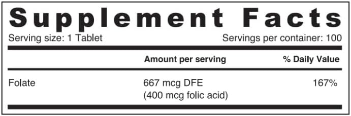 SUNSHINE NUTRITION Folic Acid Supplement 400mcg | Supports Pre & Early Pregnancy | Supports Heart Health , 100 Tablets - Image 3