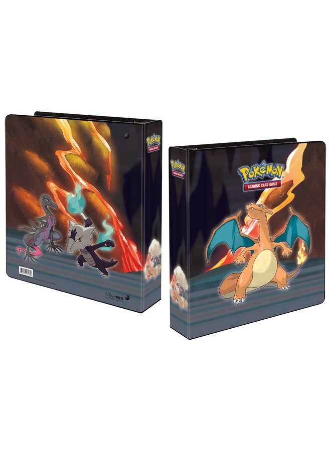 Ultra Pro Gallery Series Scorching Summit 2” Album For Pokémon Ft. Charizard Salazzle Torkoal & Alolan Marowak Pair With 9Pocket Pages For The Ultimate Card Storage & Protection  - Image 1