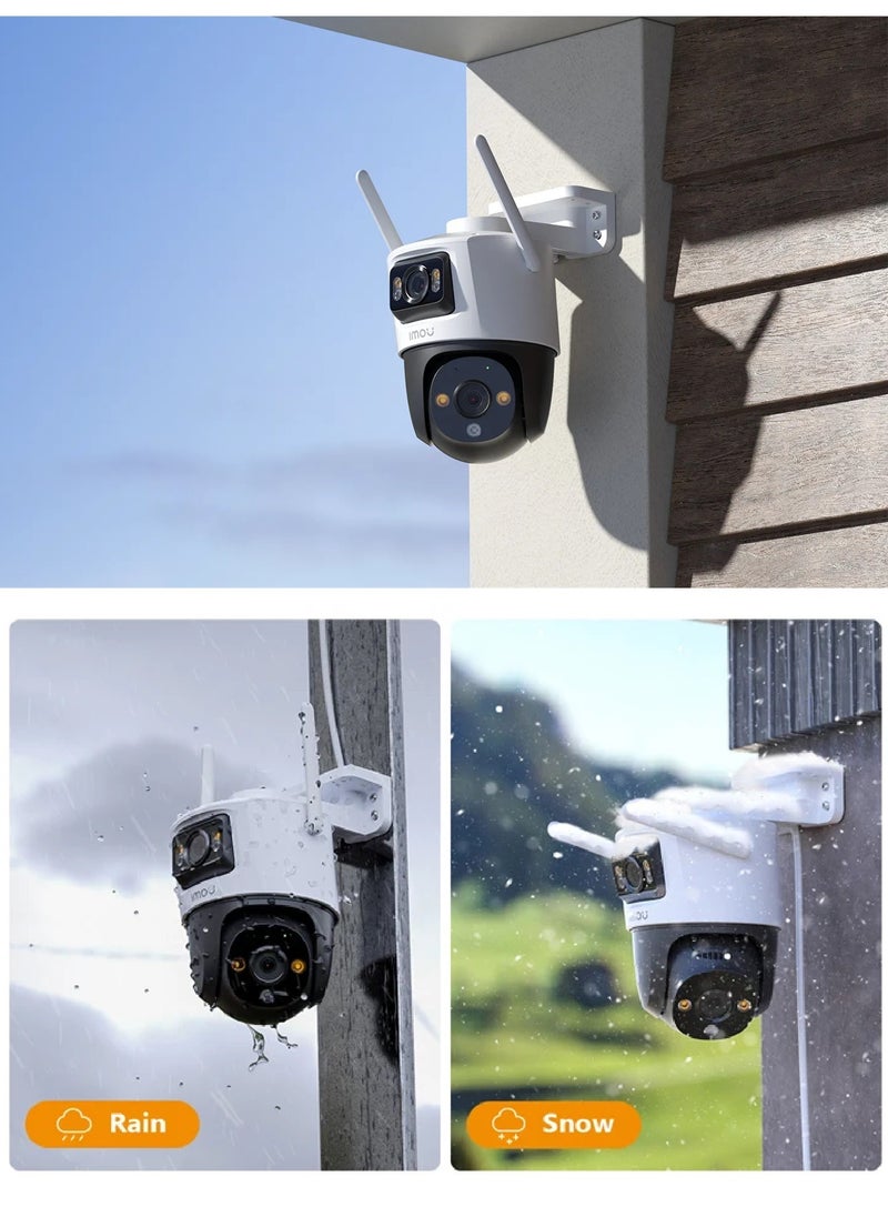 IMOU - Imou Dual Lens Outdoor WiFi Surveillance Camera, 6MP Resolution (3MP+3MP), Color Night Vision up to 30m, AI Person/Vehicle Detection, Automatic PT Tracking, Two-Way Audio, IP66 - Image 1
