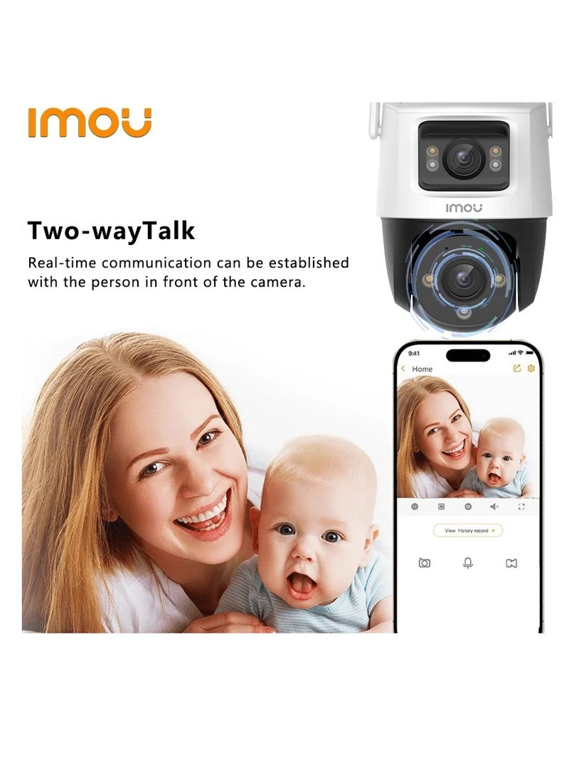 IMOU - Imou Dual Lens Outdoor WiFi Surveillance Camera, 6MP Resolution (3MP+3MP), Color Night Vision up to 30m, AI Person/Vehicle Detection, Automatic PT Tracking, Two-Way Audio, IP66 - Image 1
