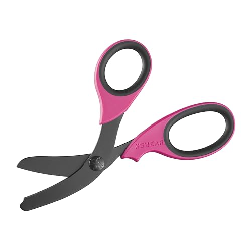 xShear® 7.5” Extreme Duty Trauma Shears - Black Titanium Coated Blades, The perfect scissors for the Paramedic, EMT, Nurse or any Emergency Healthcare Provider (Pink/Black) - Image 2