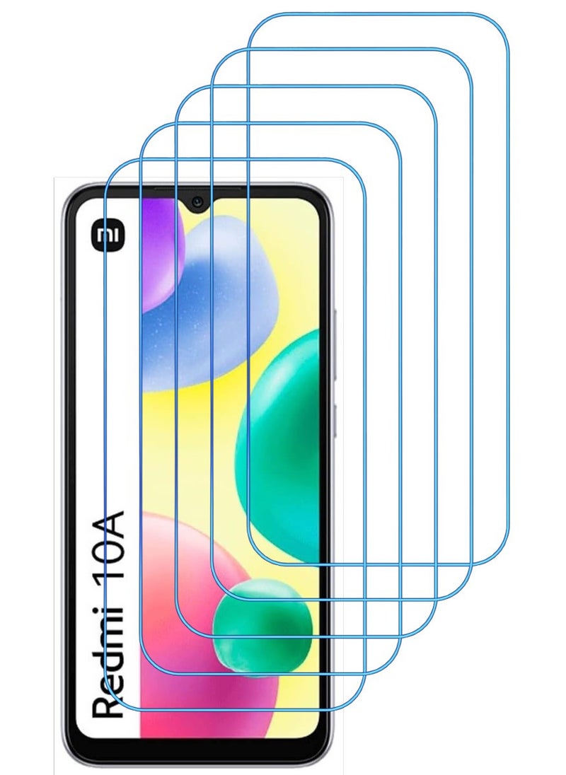 ACLIX 5 Pieces Antistatic ESD Dustproof Premium Quality High Definition Clear Tempered Glass Screen Protector Designed For Xiaomi Redmi 10A - Image 1