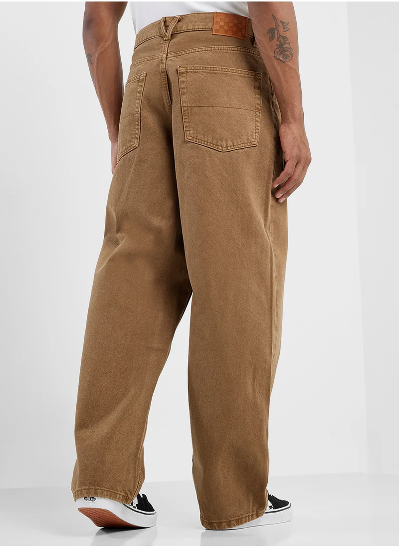 فانز Check-5 Baggy Denim Pant