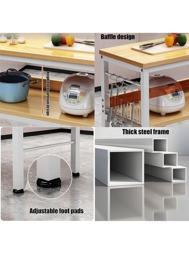 keke - Multi functional 2-Tier Kitchen Rack with Storage Cabinet - Image 1