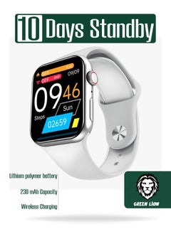 GREEN LION Active Pro Smart Watch IPS 2.02' HD, Full Square Display, IP68 Waterproof, Sport Mode, Wireless charging 230mAh 10 Days Days Standby Time Compatible With iPhone / Android, Silver  - Image 3