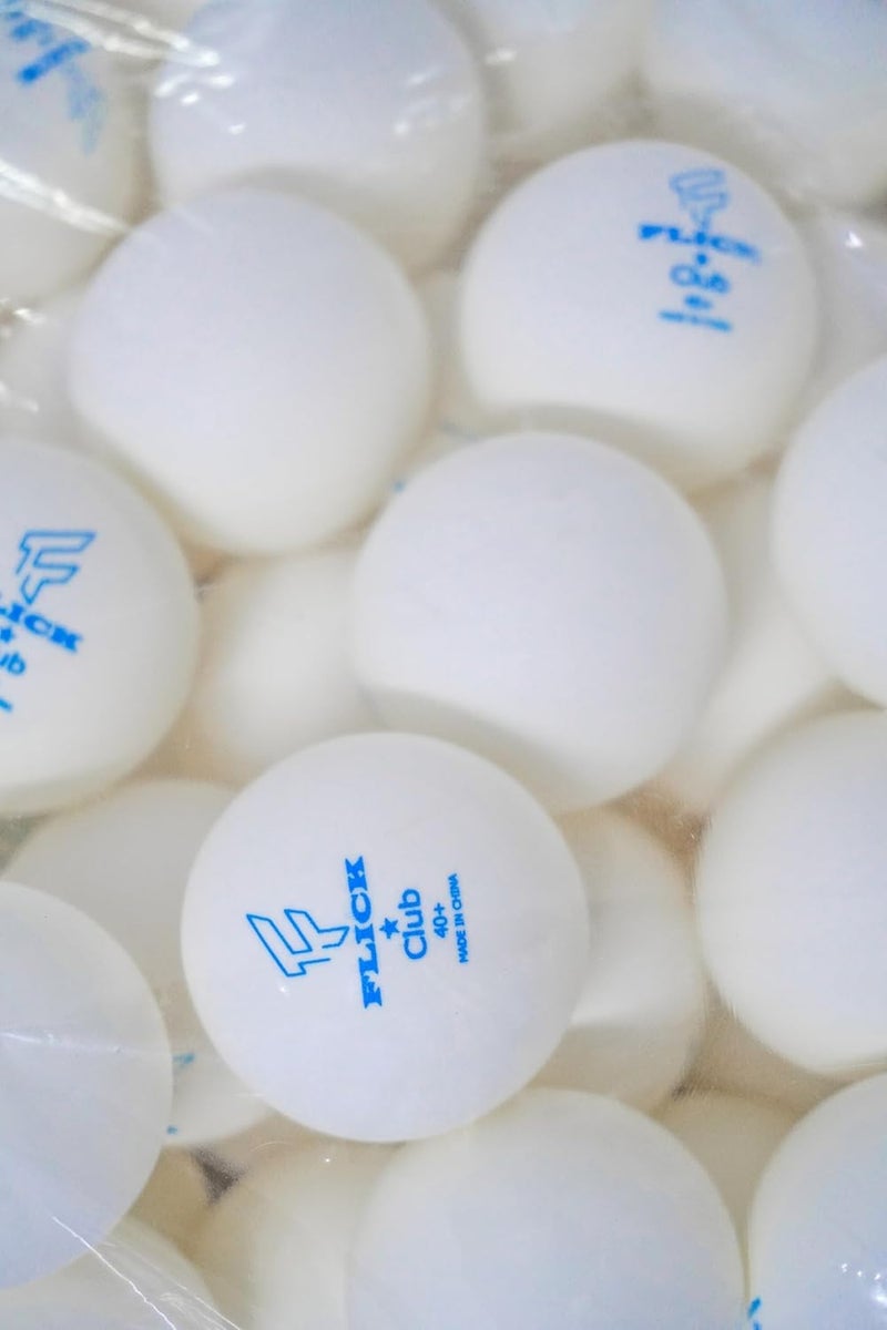 FLICK Club 1-Star Table Tennis Balls-T.T.F.I. Approved,Durable Multiball Practice & Match Balls-40+ MM Size,ABS Material, Ideal for All Players- Pack of 144 Balls - (1 Polybag) - (1 Free Shoe Bag) - Image 2