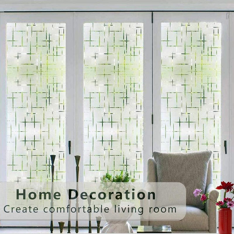SUNBIRD 3D Printed Window Sticker Films Self Adhesive Decorative Film for BathroomDoor WindowHeat ControlSidelightAnti UV 24 x 96 Inches - Image 2