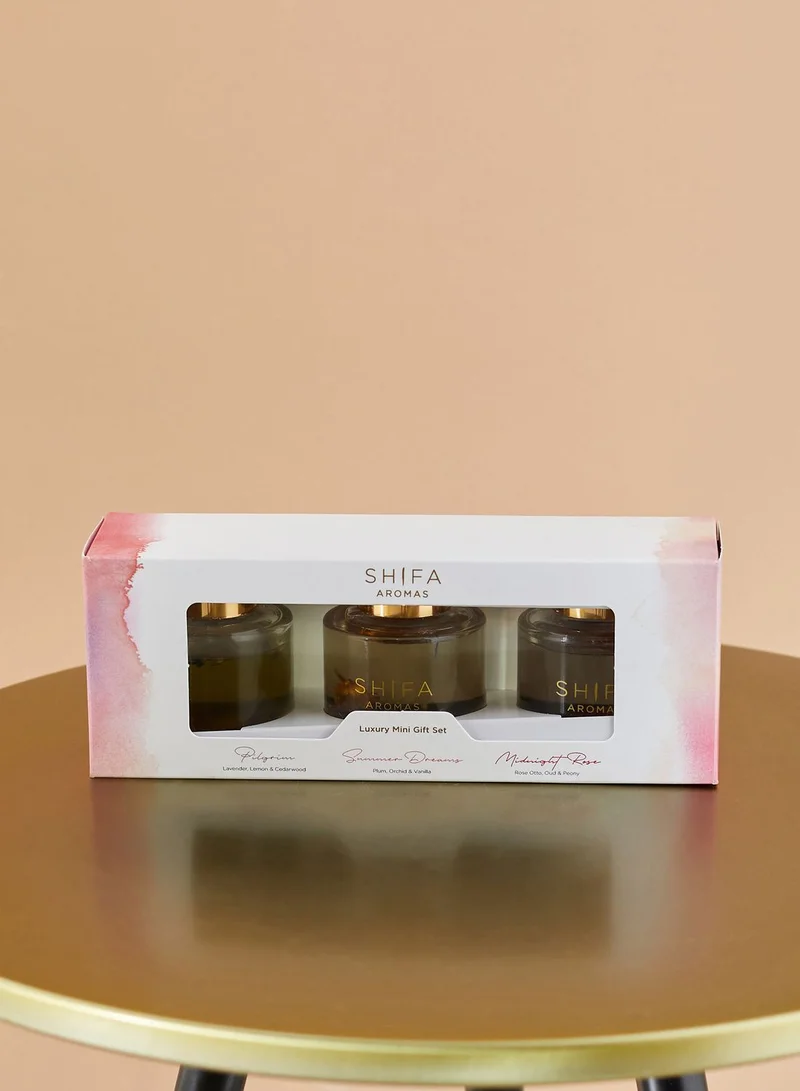 Shifa Aromas 3 Pack Rose, Pilgrim & Summer Dream Mini Diffuser