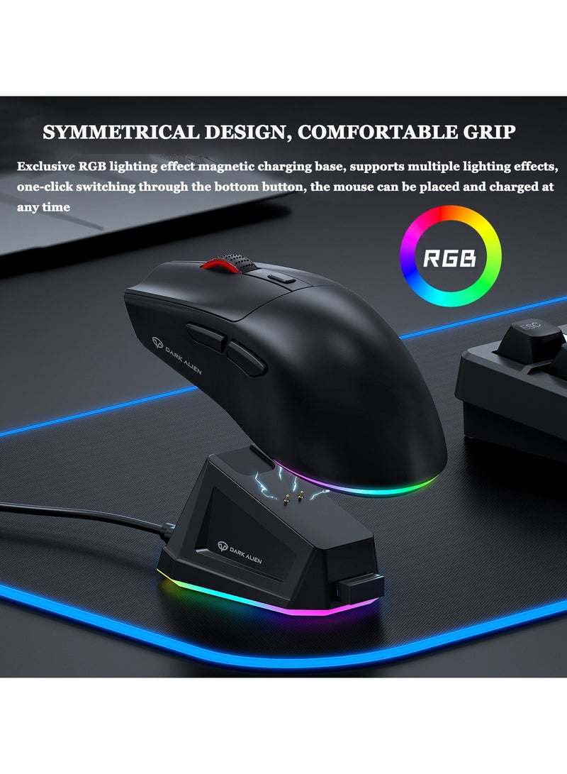 دارك إلين ماوس X1 خفيف الوزن لاسلكي بتقنية البلوتوث ثلاثي الأوضاع مع قاعدة شحن RGB للألعاب والمكتب - Image 3