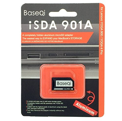 BaseQi Aluminum MicroSD Adapter for Lenovo Yoga 900 & 710 - Image 1