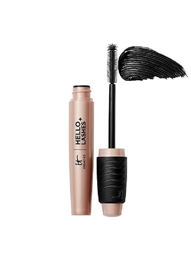IT COSMETICS Hello Lashes+ Volumizing Mascara & Lash Serum Easytoremove Formula With Biotin Argan Oil & Jojoba Oil 0.27 Fl Oz  - Image 2