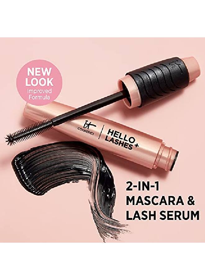 IT COSMETICS Hello Lashes+ Volumizing Mascara & Lash Serum Easytoremove Formula With Biotin Argan Oil & Jojoba Oil 0.27 Fl Oz  - Image 4