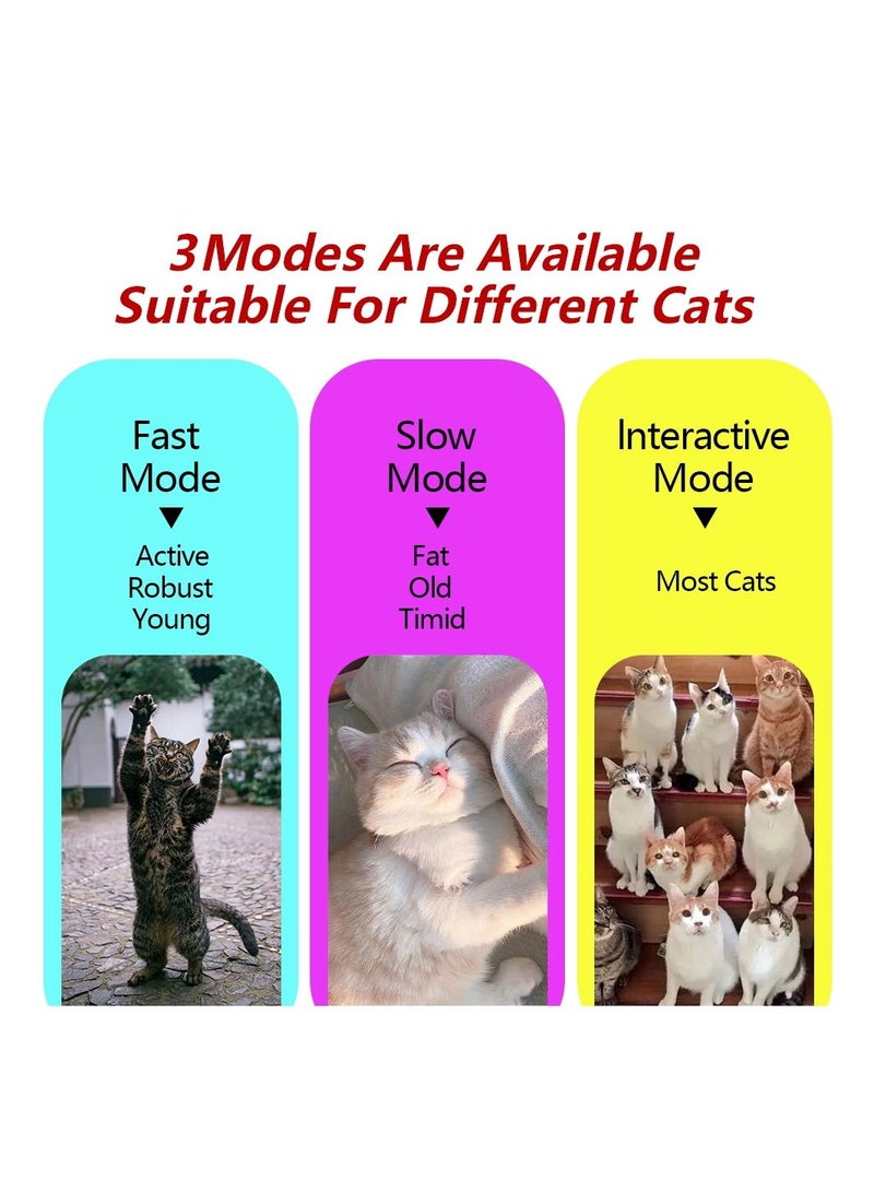 لعبة كرة قطط على شكل أذن أرنب، لعبة قطط تفاعلية ذكية مع صوت طائر وضوء LED وكرة دوارة كهربائية تعمل بالحركة - Image 5