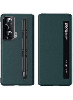 Smart Window View Case Compatible with Honor Magic Vs Cover PU Leather Stand Holder Free-flip Answer Call Shell Full Protect Fundas with Pen For Magic Vs