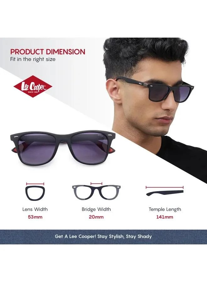 Lee Cooper Polarized Sunglasses Gradient Grey Frame Black Mirror Lens 53mm  - LC1215C01
