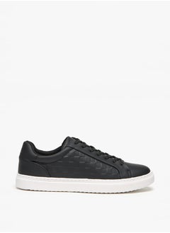 LBL by Shoexpress Monotone Low Ankle Sneakers with Lace-Up Closure  - Image 3