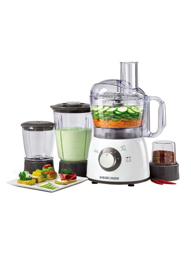 BLACK+DECKER Food Processor - 7 Accessories – 33 Functions 400 W FX400BMG-B5 White/Black/Grey - Image 1