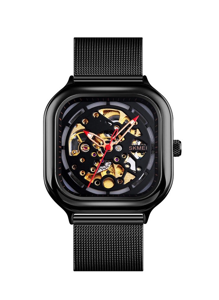 SKMEI Automatic Mechanical Fashion Formal Stainless Steel Waterproof Casual Watches for Men - 9184 - Image 1