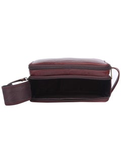 HAMMONDS FLYCATCHER HAMMONDS FLYCATCHER Genuine Leather Toiletry Bag for Men and Women - Travel Organizer with Multiple Compartments, Brown Kit Bag for Shaving, Toiletries, and Grooming - Shaving Kit Bag for Men  - Image 5