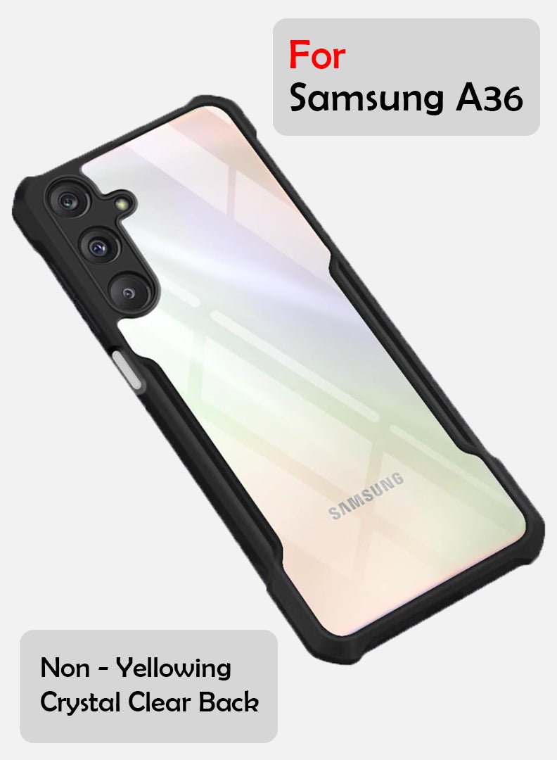Case Up Case For Samsung Galaxy A36 5G Crystal Clear Back Cover Case With 360 Degree Protection, Shockproof Bumper Protective Phone Cover, Anti-Scratch Hard PC Back (Clear) - Image 5