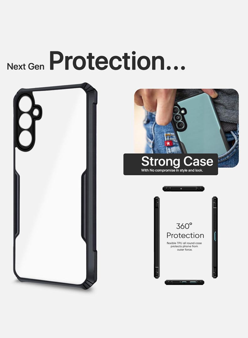 Case Up Case For Samsung Galaxy A36 5G Crystal Clear Back Cover Case With 360 Degree Protection, Shockproof Bumper Protective Phone Cover, Anti-Scratch Hard PC Back (Clear) - Image 2