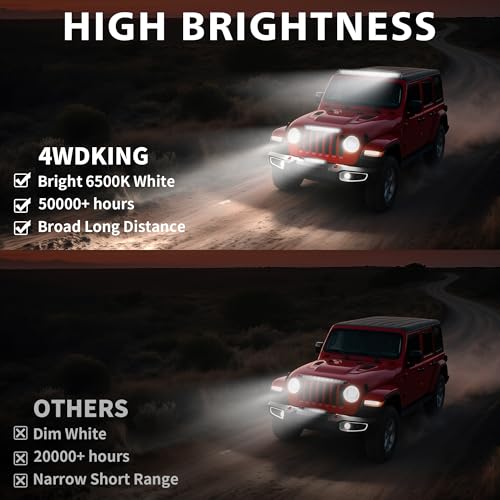 4WDKING LED Light Bar 20 inch IP68&IP69K Waterproof Dual Row Off Road Light Bar with DT Connector 120W Flood and Spot Combo Beam Work Light for Truck Cars ATV UTV Boat - Image 4
