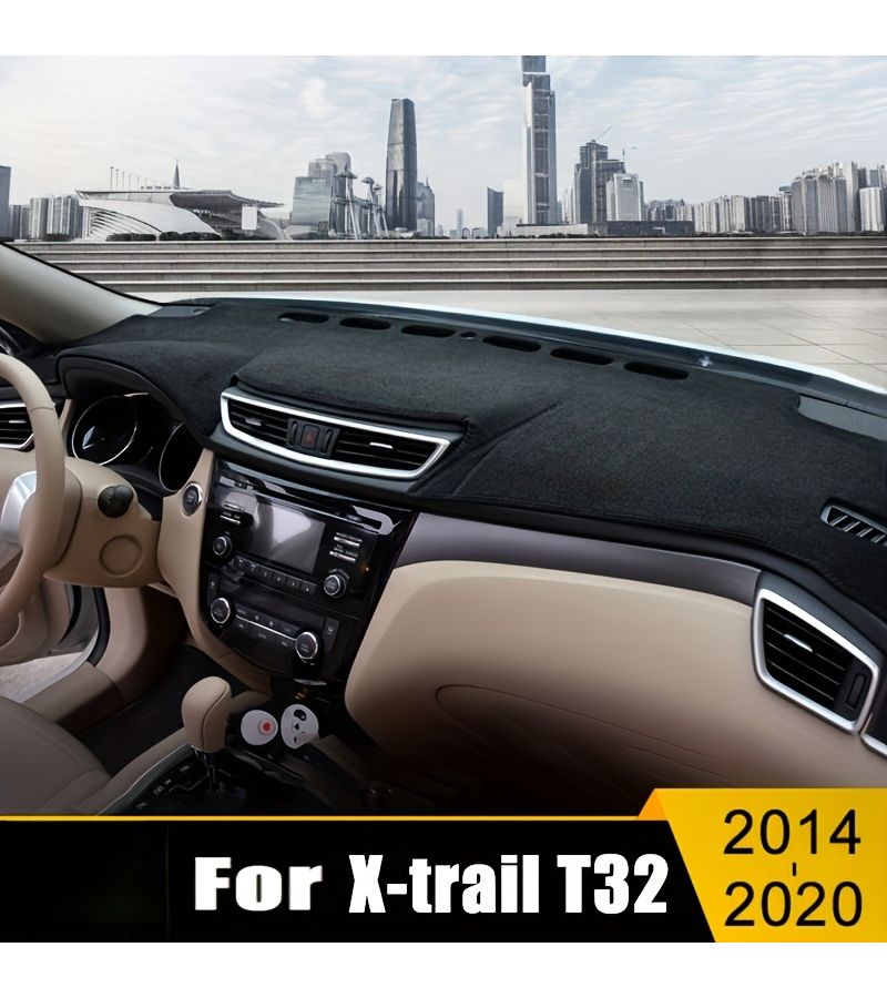 Dashboard Cover For X Trail T32 2014 2020 Black Dashmat Pad Sunshade Instrument Carpet - Image 3