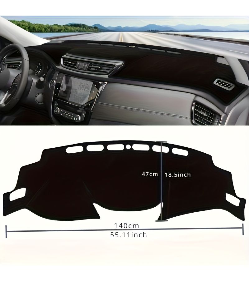 Dashboard Cover For X Trail T32 2014 2020 Black Dashmat Pad Sunshade Instrument Carpet - Image 2