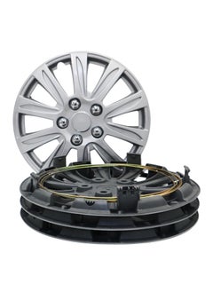 EMTC Pack of 4 EM-3136 Taiwan Wheel Cover | 15" Inch | Silver Universal Nested Style  - Image 3