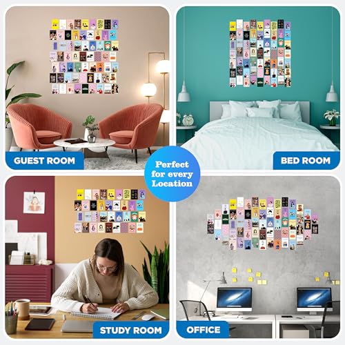 Twinster Aesthetic Friends Web Series Stickers Collage Kit, Set of 63 Poster for Room Decoration, Home Décor Items Self-Adhesive Wall Stickers Size:4.0x6.0 inches - Image 4