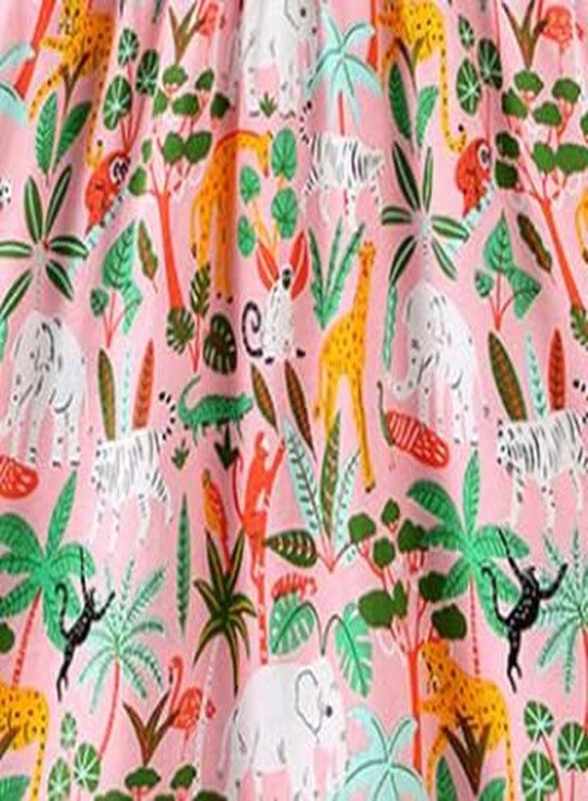 warmstraw Baby Toddler Girls Summer Dresses Short Sleeve Cartoon Casual Skirts Outfit Home Wear Dress Animal Zoo 6-7 Years - Image 5