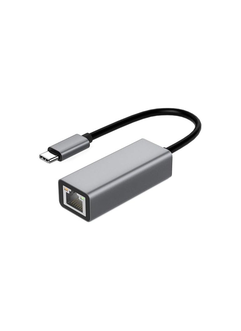 USB-C to Ethernet Adapter – RJ45 LAN Port – Supports 100Mbps – Compatible with iPhone 15 Pro, MacBook M1/M2, Galaxy S23, Laptops, and Switch – Plug & Play 