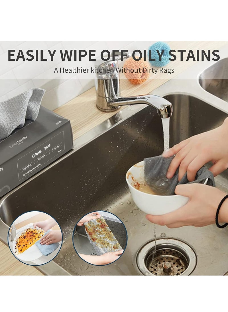 Bear Cleaning Cloth Glass Cleaning Towel  Kitchen Towel Cloth Reusable 20 Pcs/Box Grab Rag Strong Water and Oil Absorption Cleaning Rags Washable Cleaning Wipe for Cleaning Kitchen/Dish  1 piece - Image 3