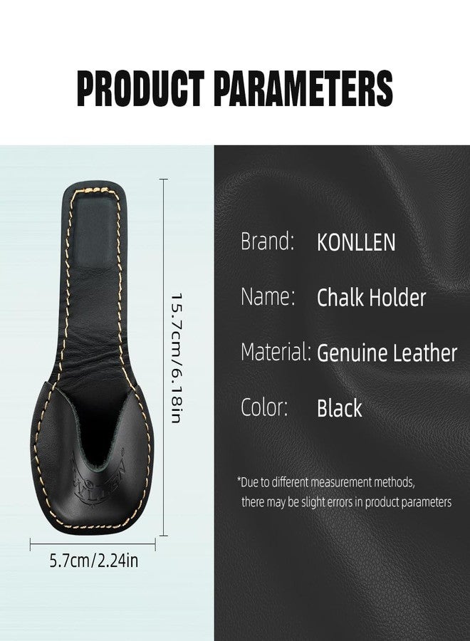 KONLLEN Magnetic Billiard Chalk Holder Black Portable Pool Cue Chalk Bag Snooker Accessories Sports Gifts for Men Women - Image 4