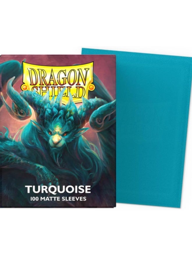 دراجون شيلد Arcane Tinmen Dragon Shield Standard Sleeves - Matte Turquoise (100ct) - Image 2