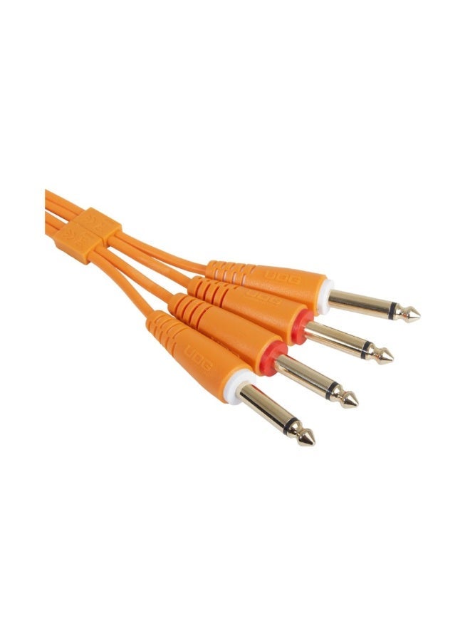 UDG Ultimate Audio Cable Set 1/4" Jack-1/4" Jack, Orange, Straight,1.5 m - Image 2