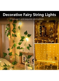 Lesha 100 LED 33FT Waterproof  Battery Operated String Lights, Outdoor Indoor Fairy Twinkle Lights for Home Bedroom Wedding DIY Centerpiece Birthday (Warm White)  - Image 3