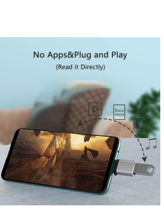 محول USB نوع سي الى USB، محول OTG من C نوع الى USB 3، محول موزع USB نوع سي، موصل شحن سريع متوافق مع ماك بوك برو، جوجل كروم بوك، نينتندو سويتش والمزيد، اجهزة بمنفذ نوع سي (الوان مختلفة ) - Image 4