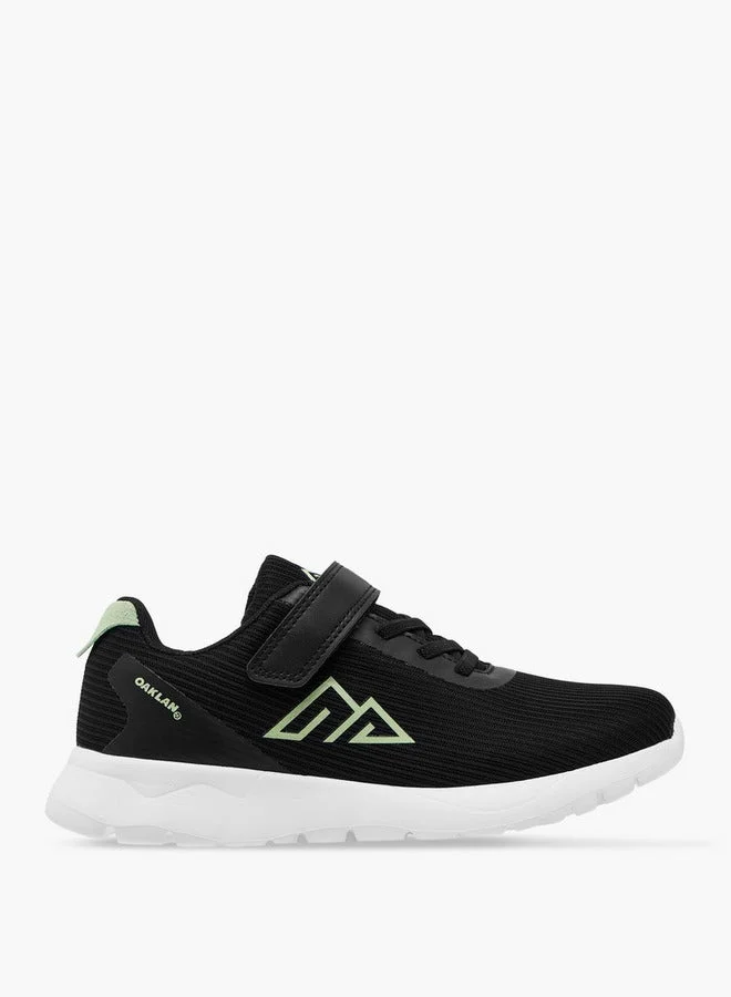 Boys Logo Detail Sports Shoes with Hook and Loop Closure