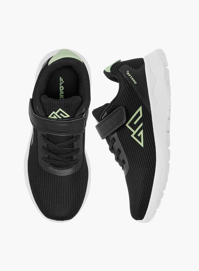 Oaklan by Shoexpress Boys Logo Detail Sports Shoes with Hook and Loop Closure